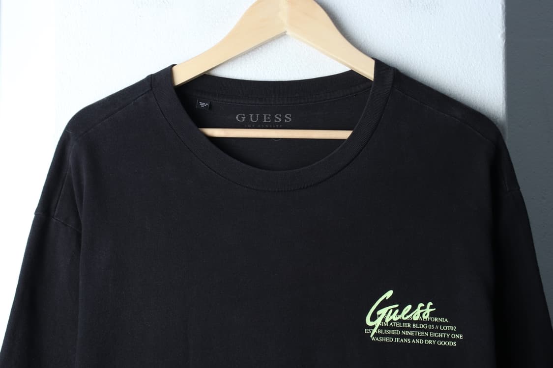 (XL-2XL) 게스 반팔 티셔츠 빅사이즈 에이징 블랙-H33471 상품이미지3