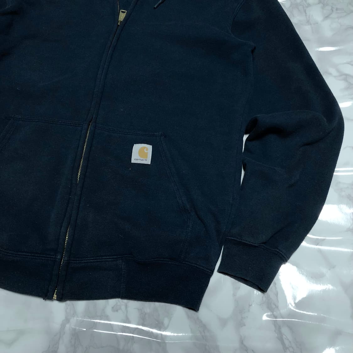 칼하트 후드집업 자켓 깔끔 네이비 상품이미지3