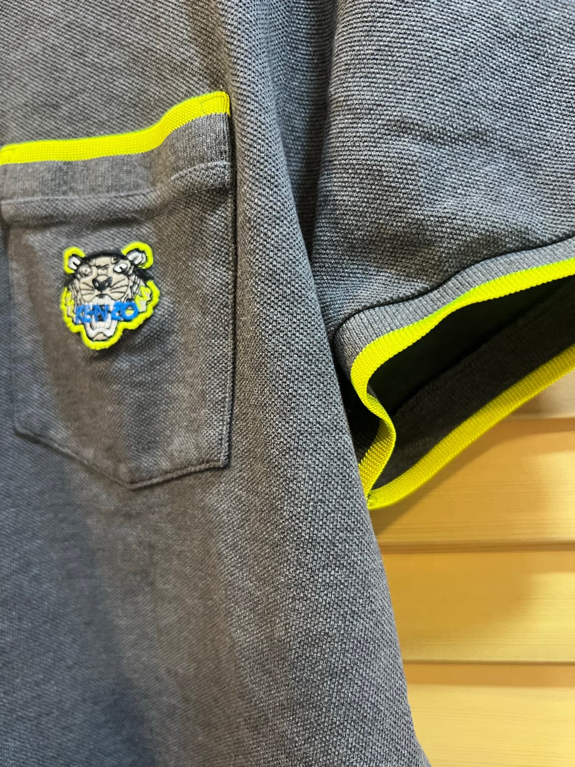 겐죠 KENZO 남성 차콜그레이 라운드티셔츠 PK티셔츠 상품이미지4