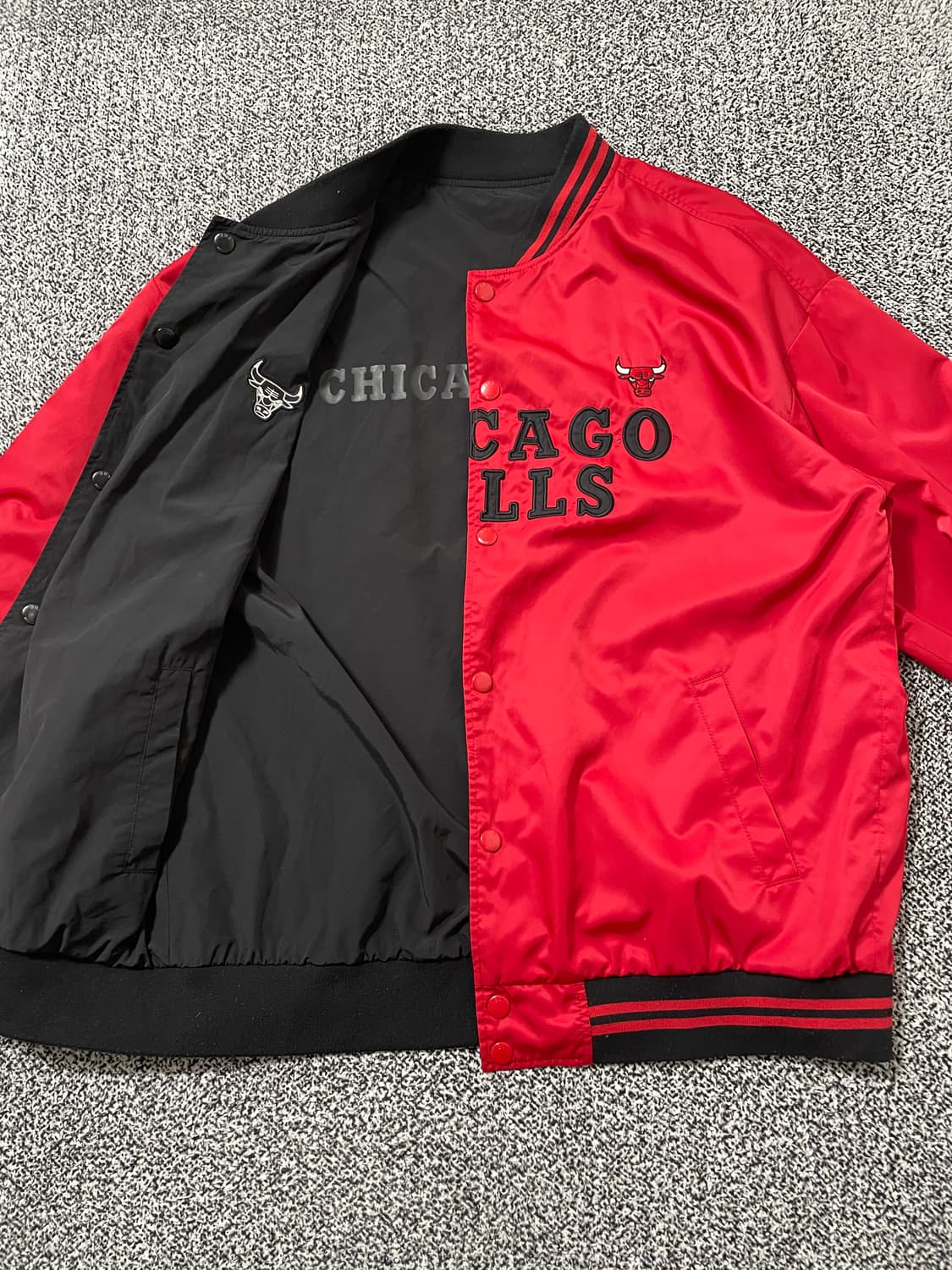 빈티지9. NBA 블루종 시카고불스 바시티 스타디움 자켓 리버시블 상품이미지2