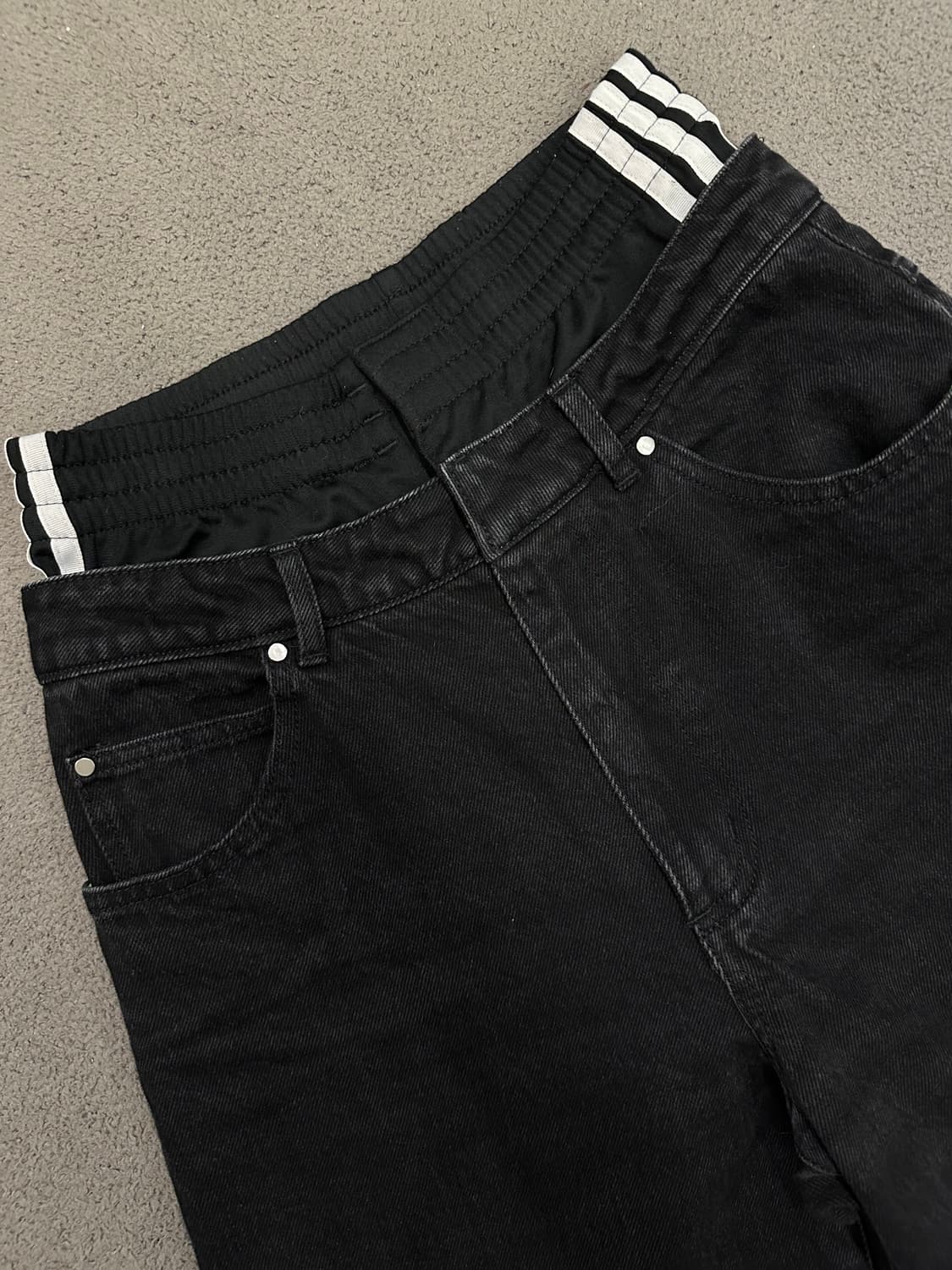 아디다스 레이어드 복서 와이드팬츠 처분  상품이미지2