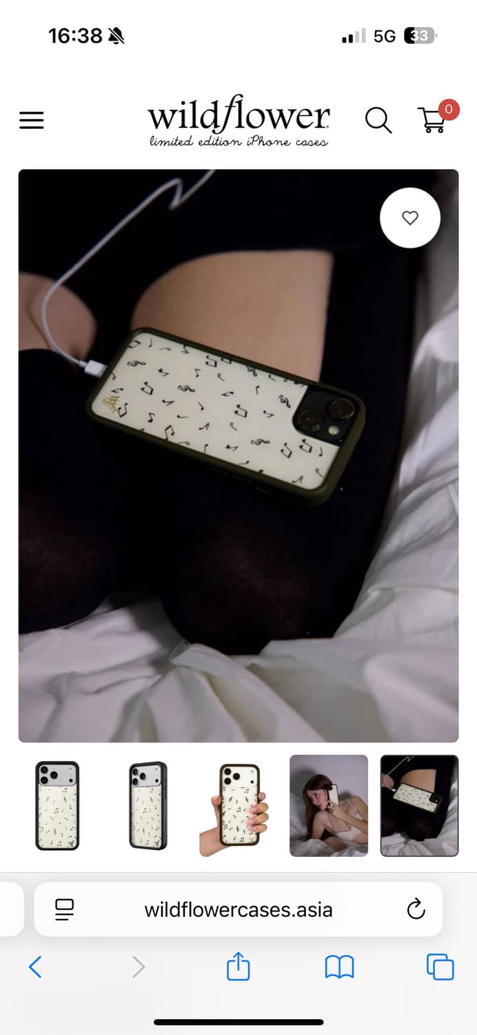 Wildflower 와일드플라워 아이폰 16 케이스 음표 새제품 상품이미지3