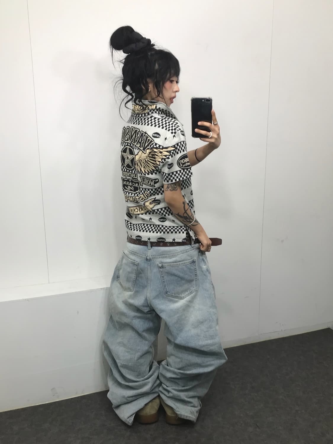 밴슨 자수 스트라이프 대대장 피케 니트 티셔츠  상품이미지6