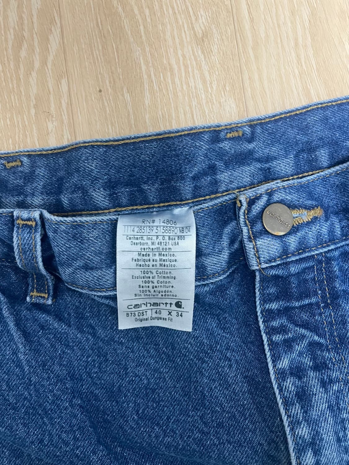 칼하트 데님 더블니 40x34 상태굿 실측확인부탁 상품이미지3