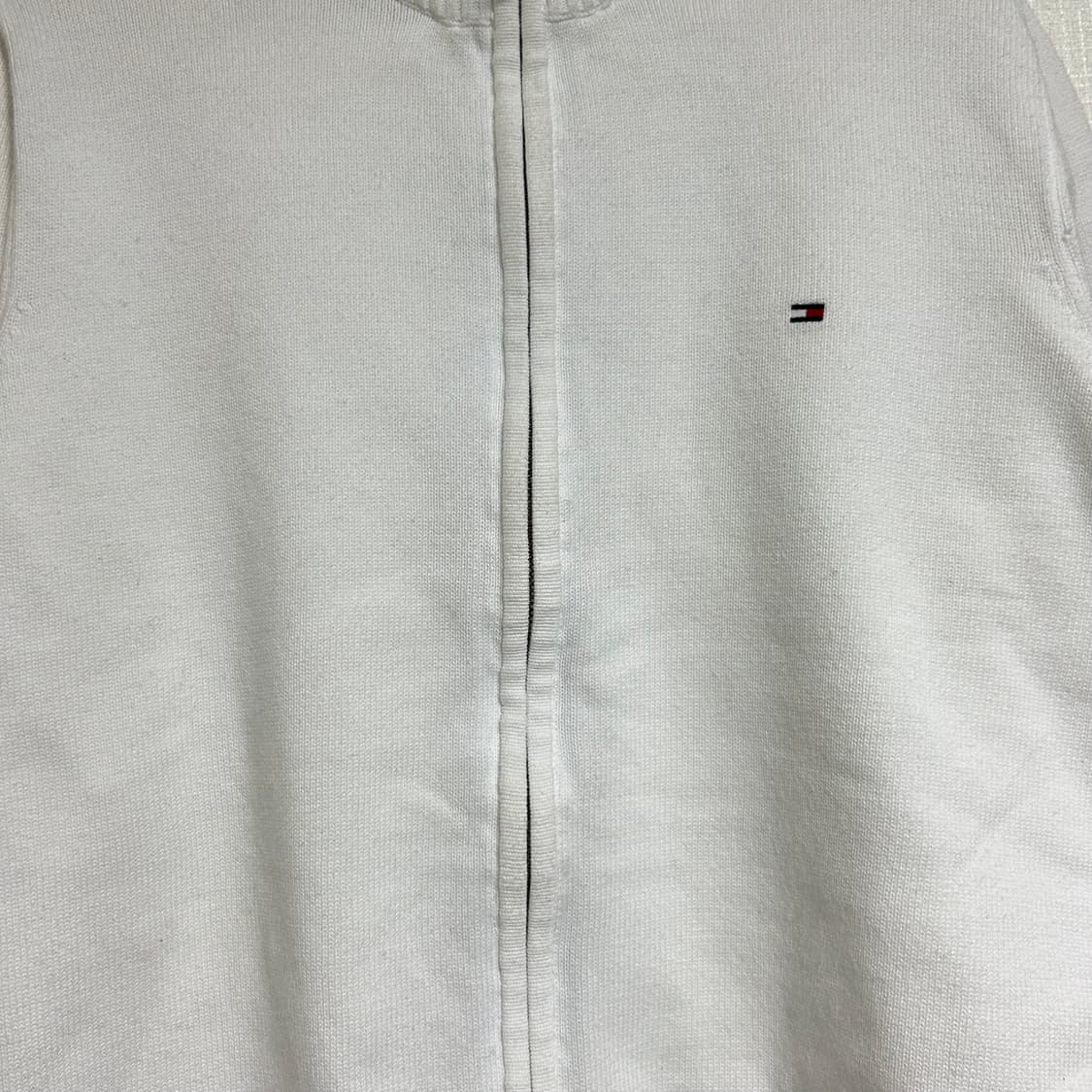 타미힐피거 터틀넥 목폴라 투웨이 니트 집업 화이트 S 상품이미지5