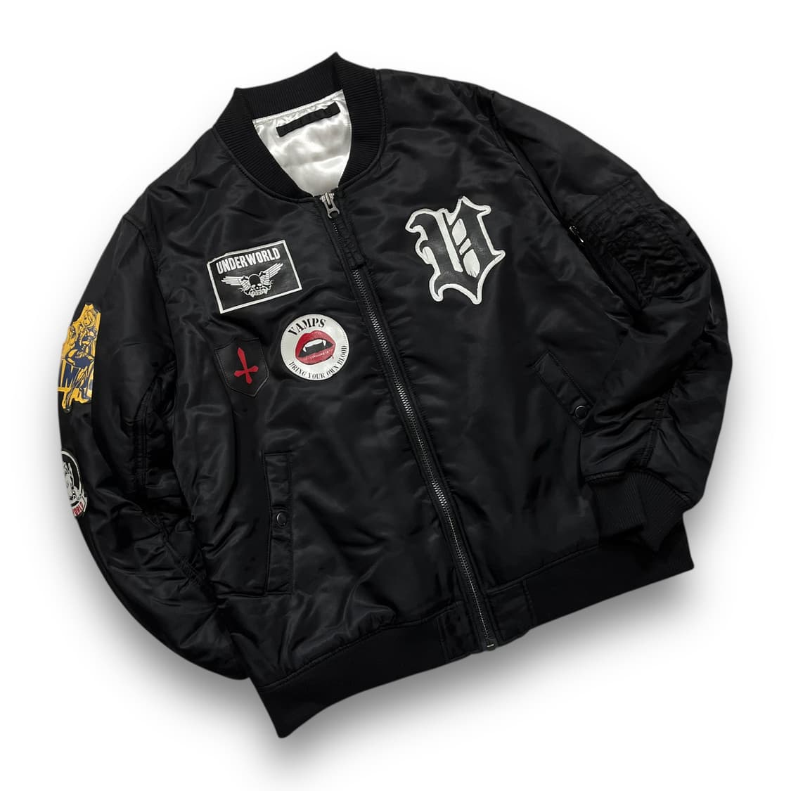 UNDERWORLD Skull Patch Bomber Jacket 상품이미지2