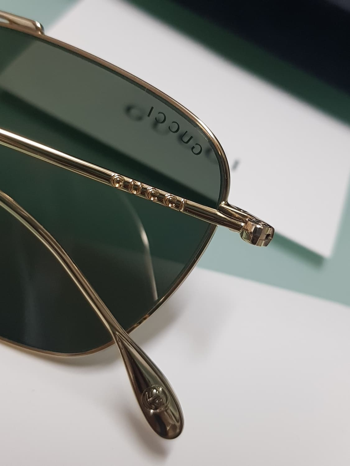 구찌 골드메탈 에비에이터선글라스(새상품 장품풀구성) 상품이미지5