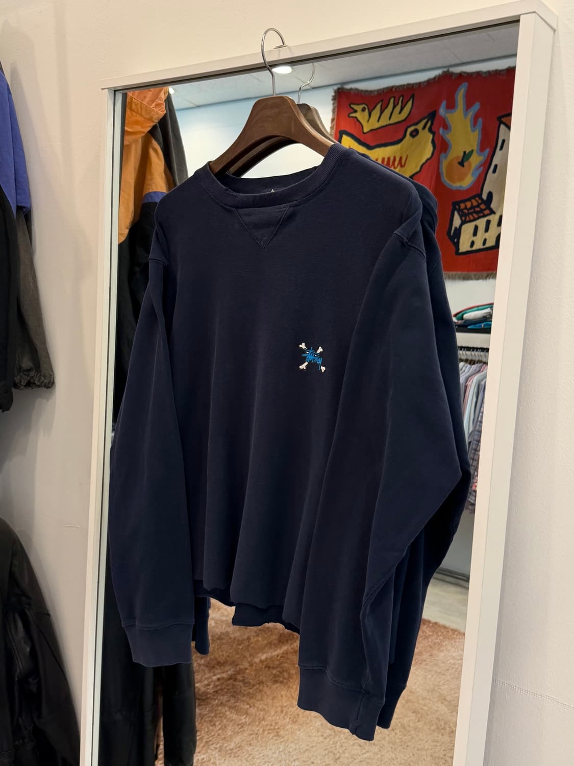 00s Stussy 스투시 크로스본 컷오프 스웻 셔츠 상품이미지1