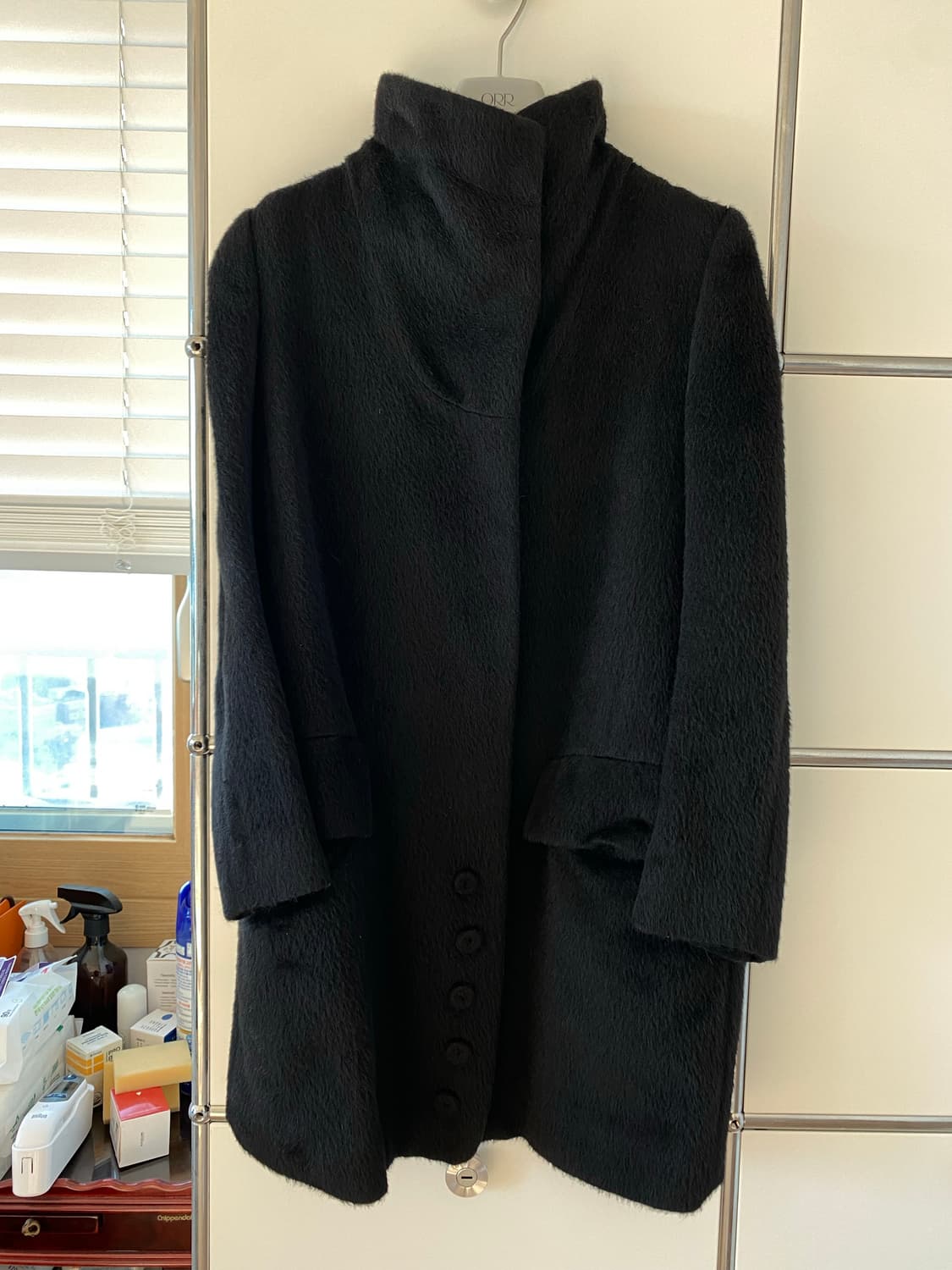 KUHO 구호 블랙 코트 85-94-160 라마 코트 상품이미지1