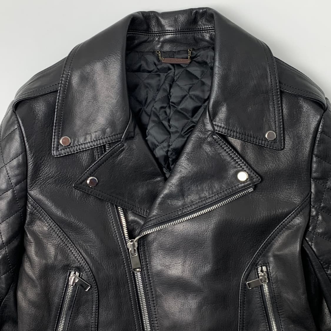 [L/정품] 지오지아 산양가죽 라이더 레더 남성자켓 상품이미지2