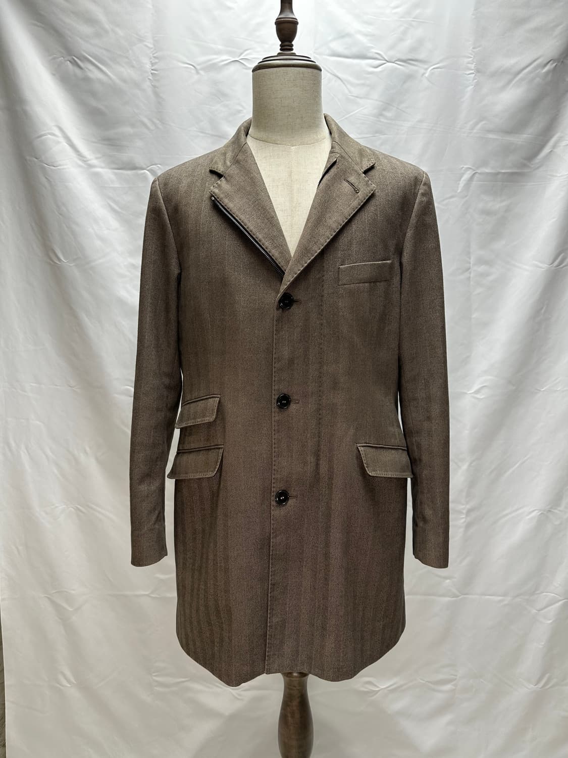 로로피아나 헤링본 싱글 브레스티드 코트 50(100~105) 판매 상품이미지3