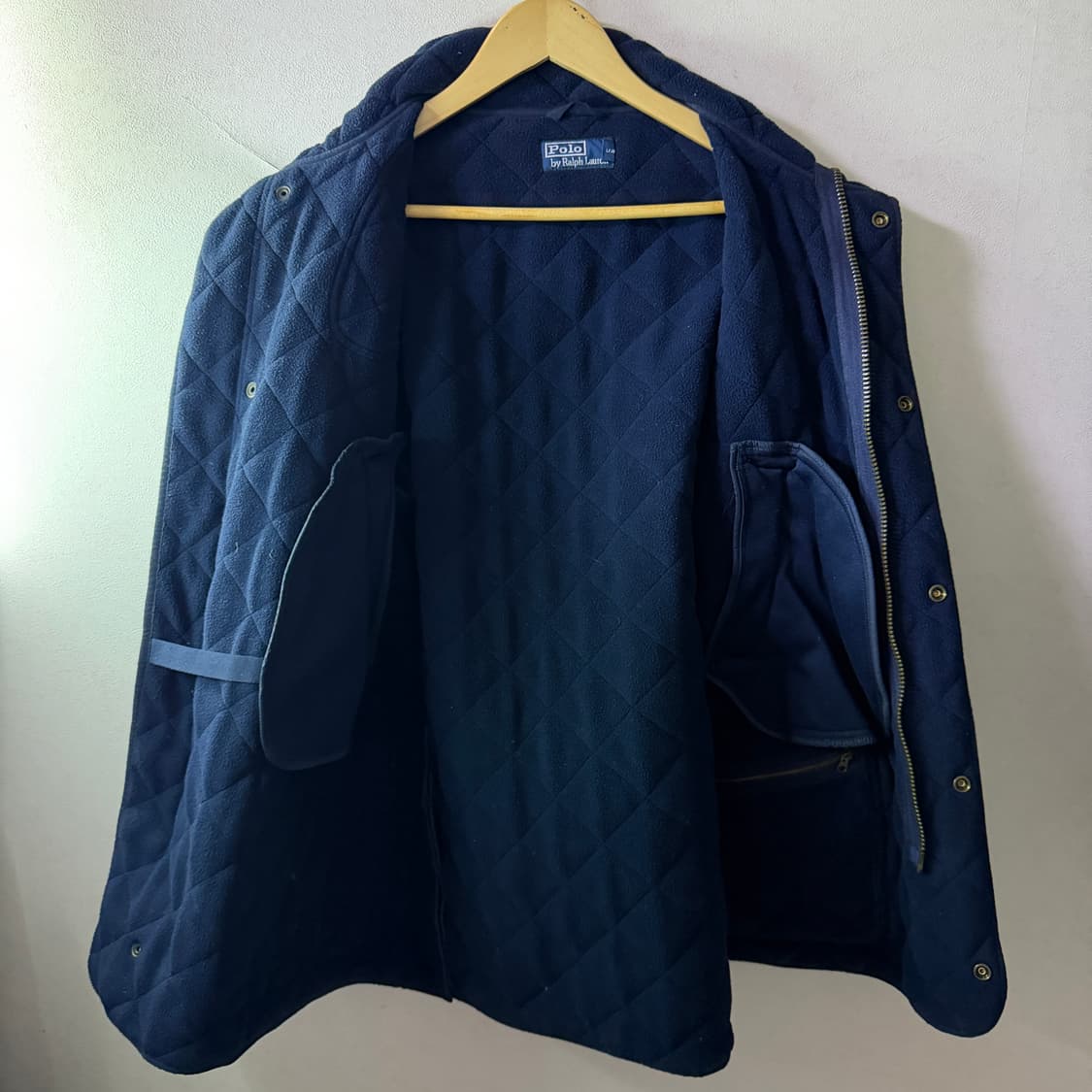 폴로 랄프로렌 네이비 퀄팅 기모 자켓 L(100-105) 상품이미지8