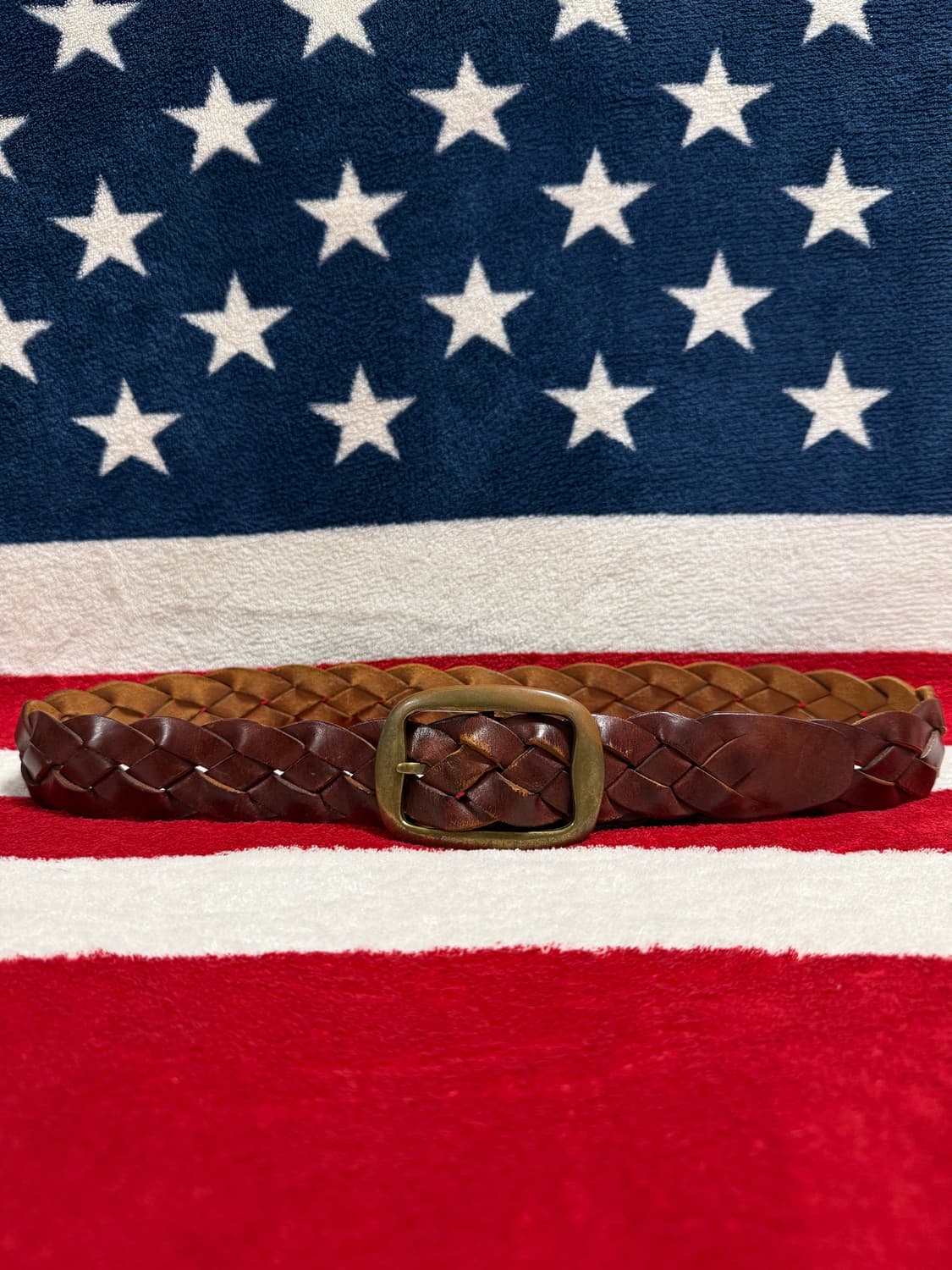 빈티지 브라운 위빙 레더벨트 Vintage Leather belt 상품이미지1