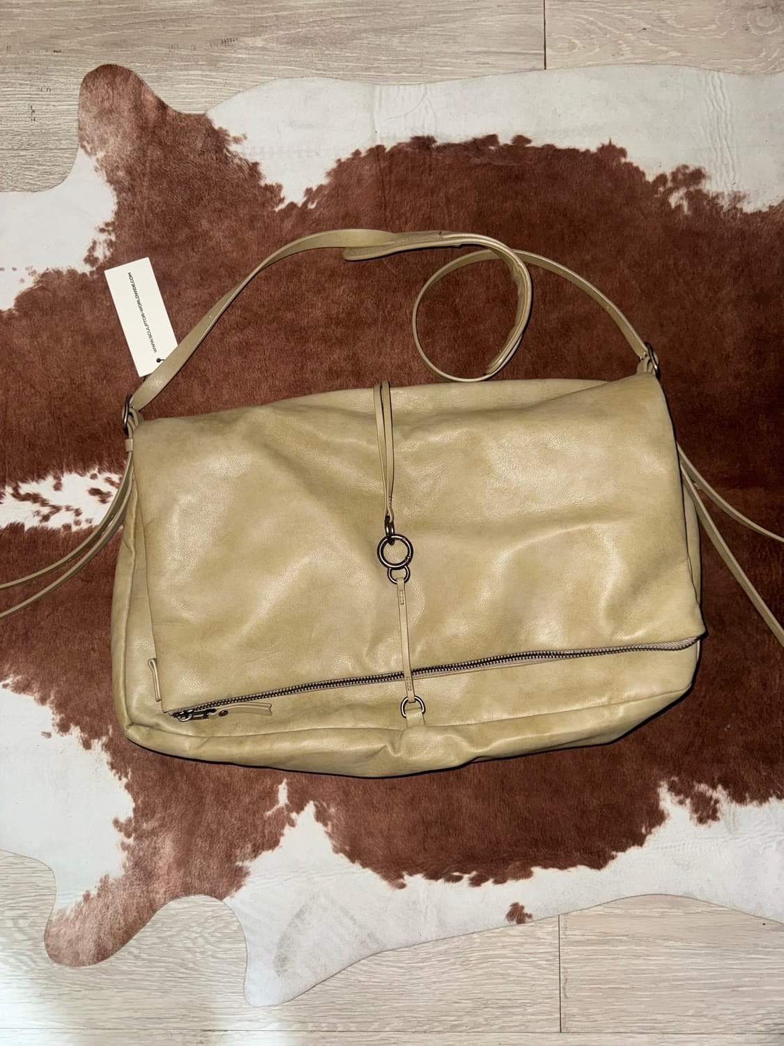 Folded Slouchy Bag Dirty Green 상품이미지1