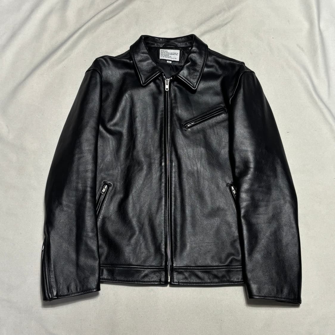 XXL 에이징 씨씨 카우레더  자켓 상품이미지2
