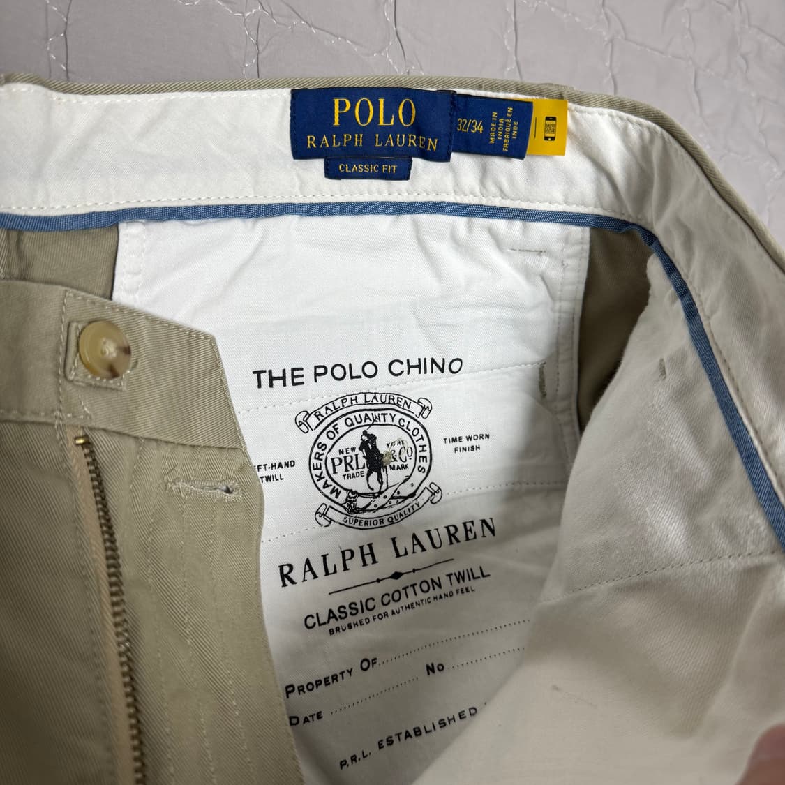 폴로 랄프로렌 클래식핏 치노 카키베이지 32 상품이미지2