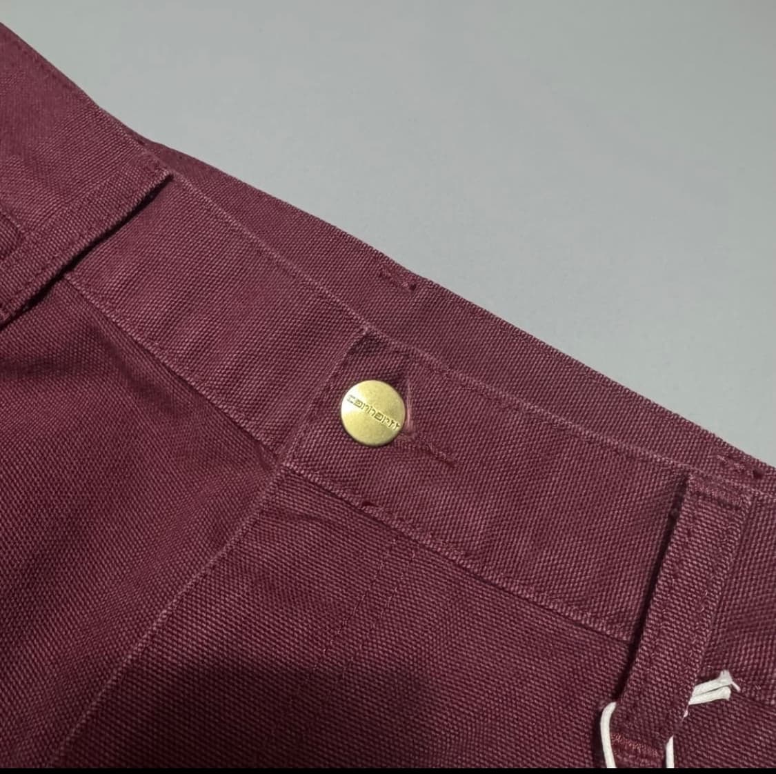 칼하트(Carhartt) 버건디컬러 캔버스 싱글니 팬츠 상품이미지3