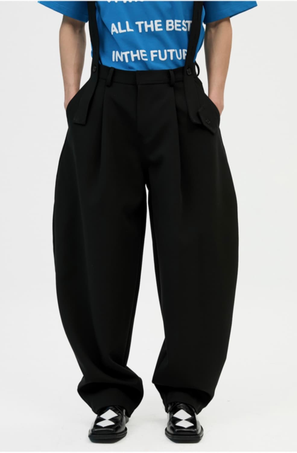 suspender balloon pants(black) 상품이미지1