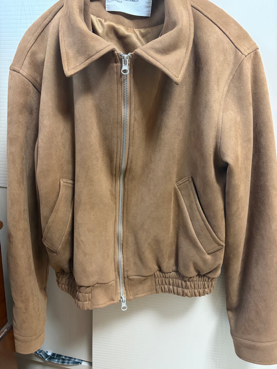 플레이스 스튜디오ㅡ투웨이 블루종 스웨이드 밴딩 자켓 상품이미지3