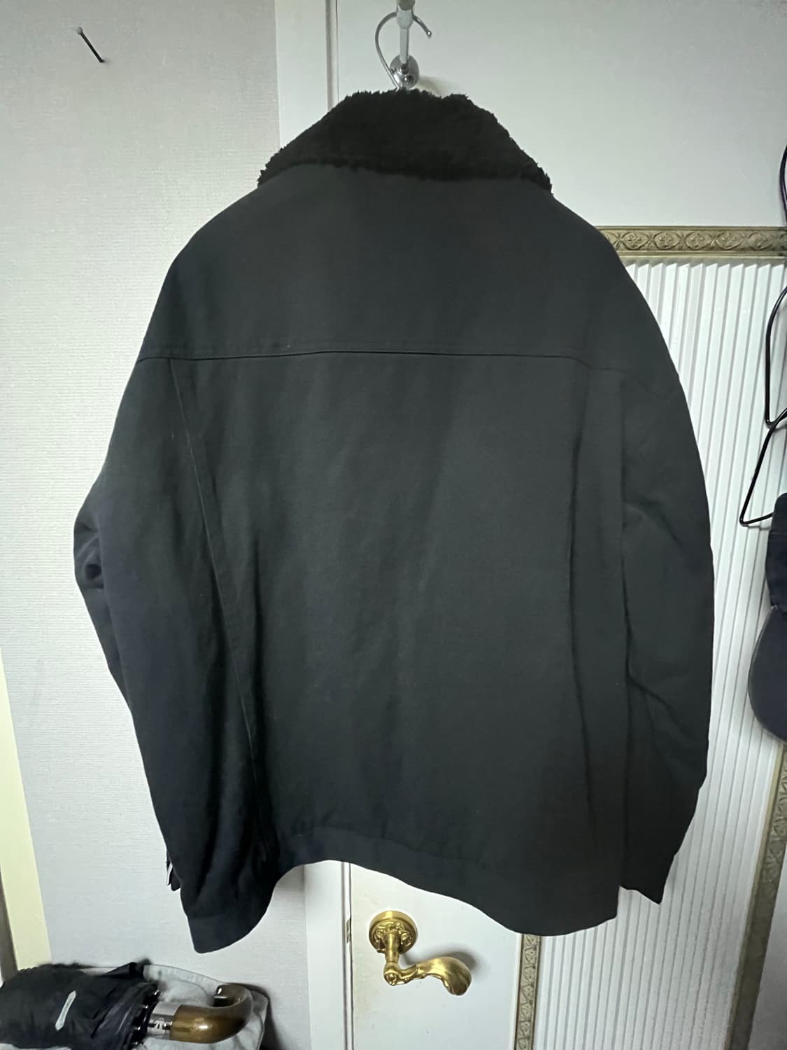 인디고차일드 오버사이즈 트리밍 데님 라이더 블랙 L 상품이미지2