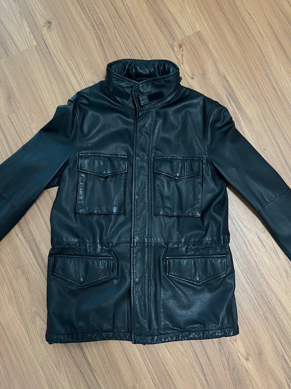 Aspesi 남성 가죽 사파리 자켓 블랙 M 상품이미지1