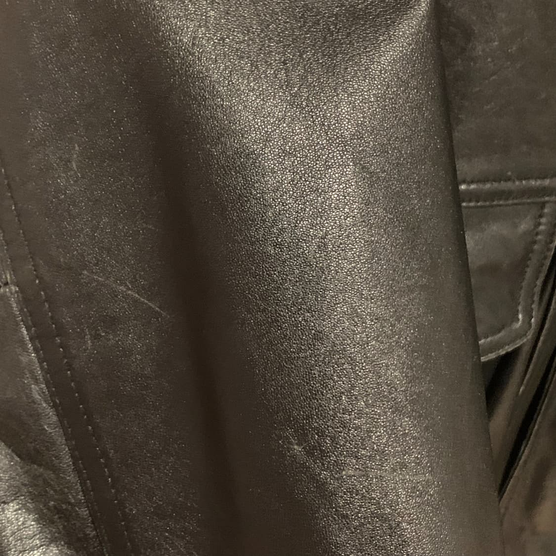 [빈티지] 블랙 가죽 레더 자켓 (퍼 탈부착) 상품이미지5