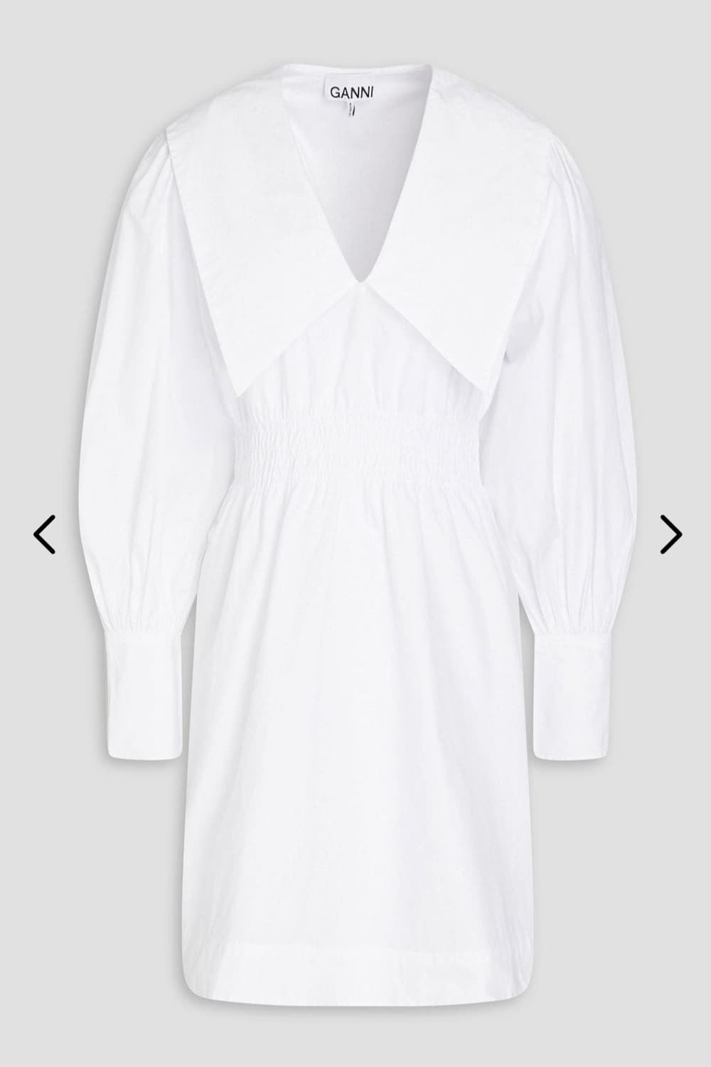 GANNI 가니 포플린 여성 화이트 원피스 상품이미지9