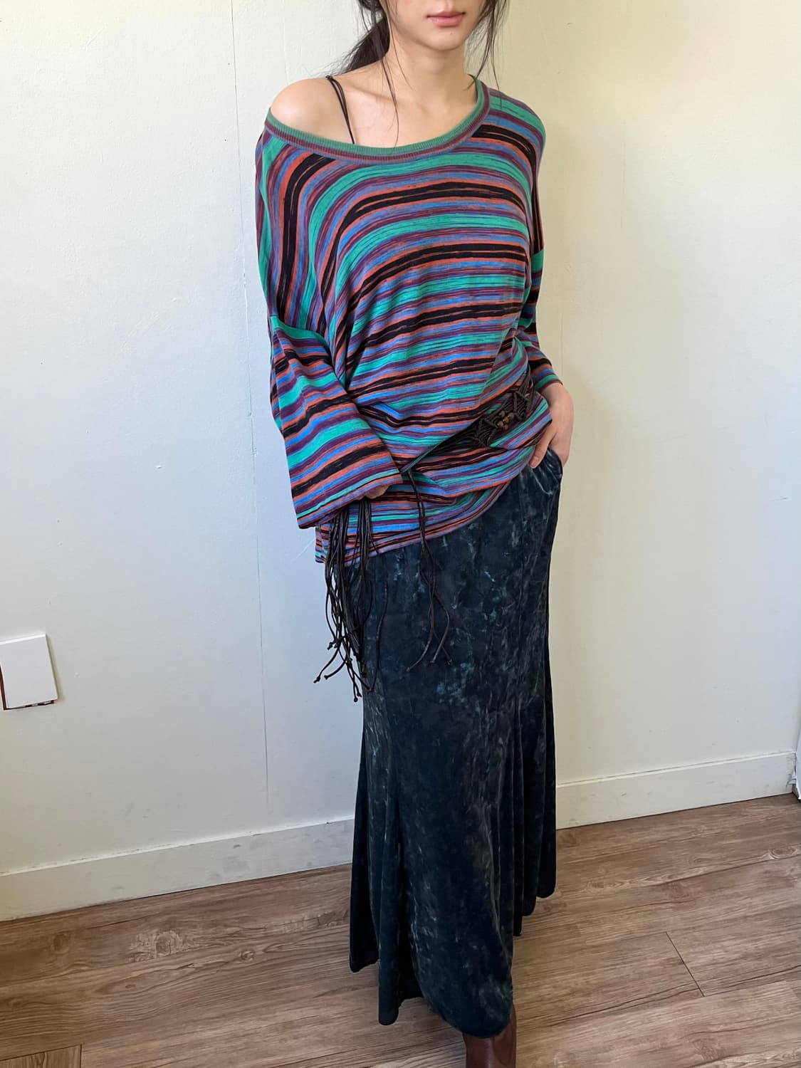 LEPSIM 오로라 벨벳 스커트 상품이미지4