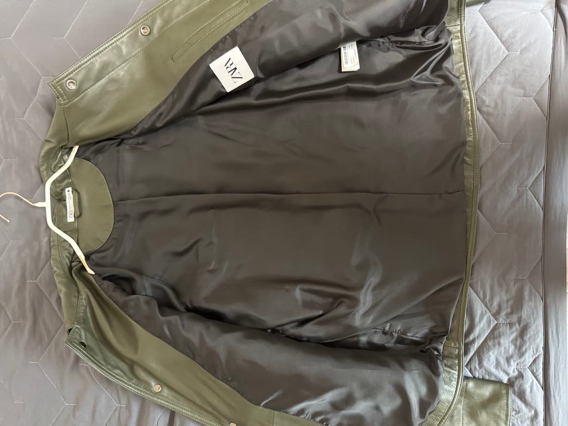 자라 포켓 레더 점퍼 가죽 자켓 L-XL  상품이미지4