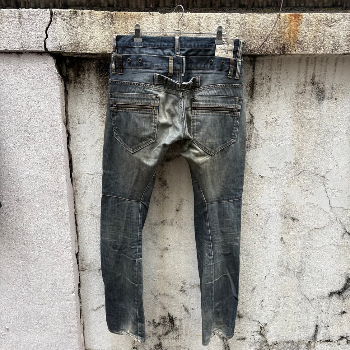 레이어드 디테일 워싱데님팬츠 상품이미지4