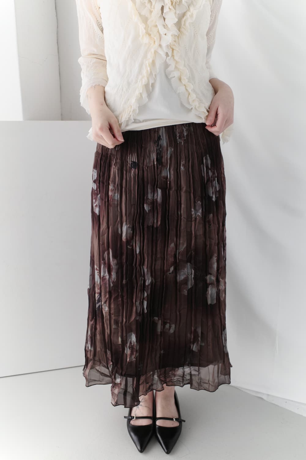 flower pleats skirt 상품이미지4