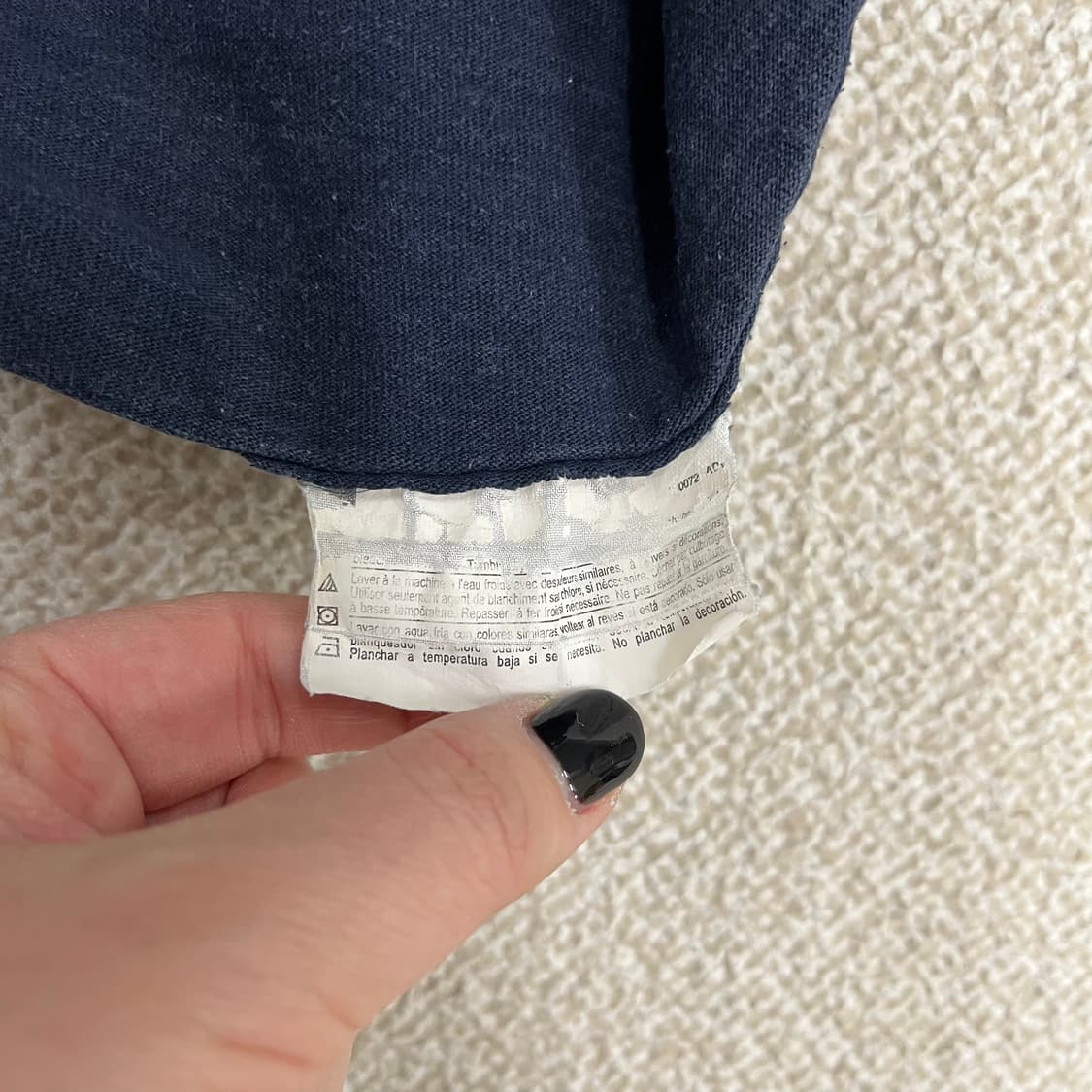 실측확인 챔피온 네이비 반팔 티셔츠 0203M1 상품이미지3