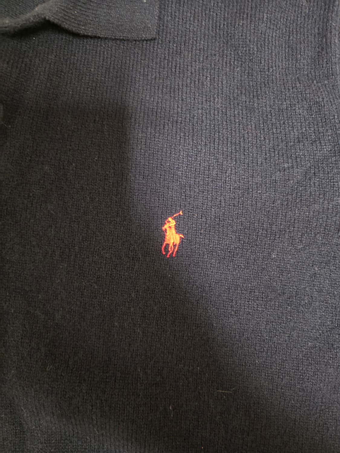 폴로 랄프로렌 램스울 니트 카라티 XL 네이비 POLO 상품이미지2