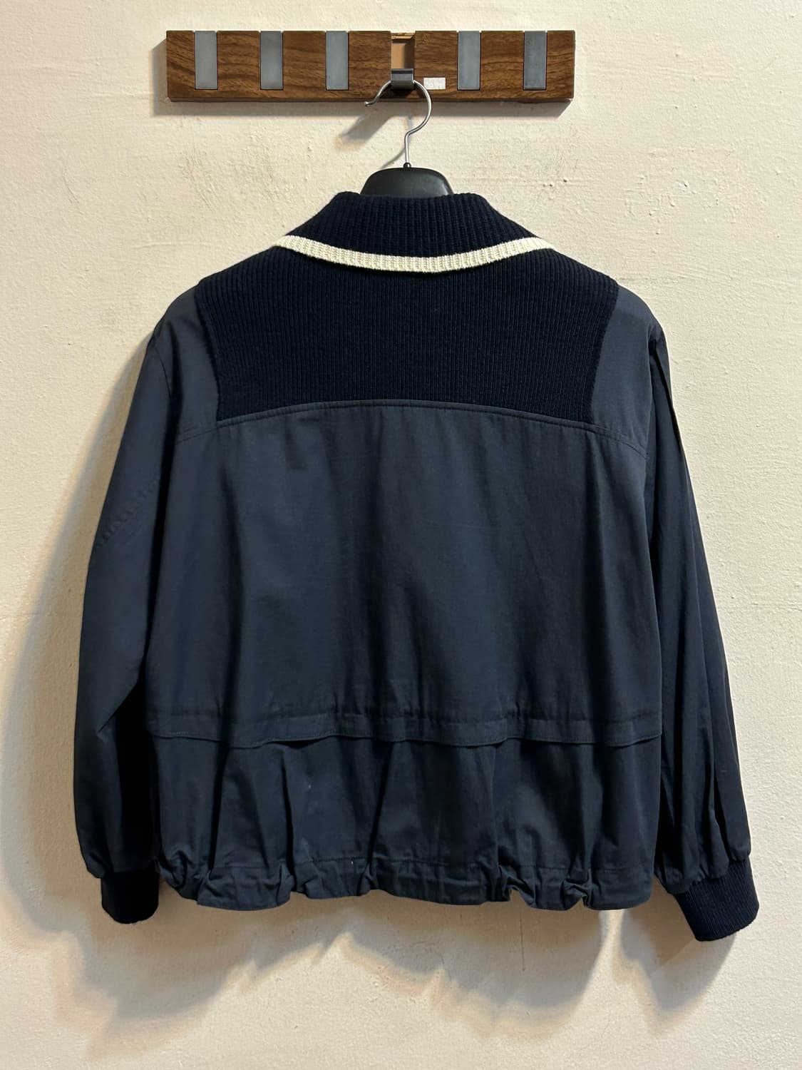 오즈세컨 배색 카라 니트 탑 상품이미지5