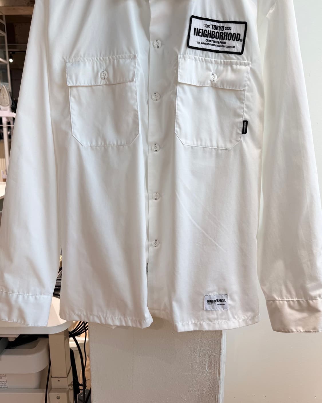 네이버후드 화이트 클래식 워크 셔츠  상품이미지6