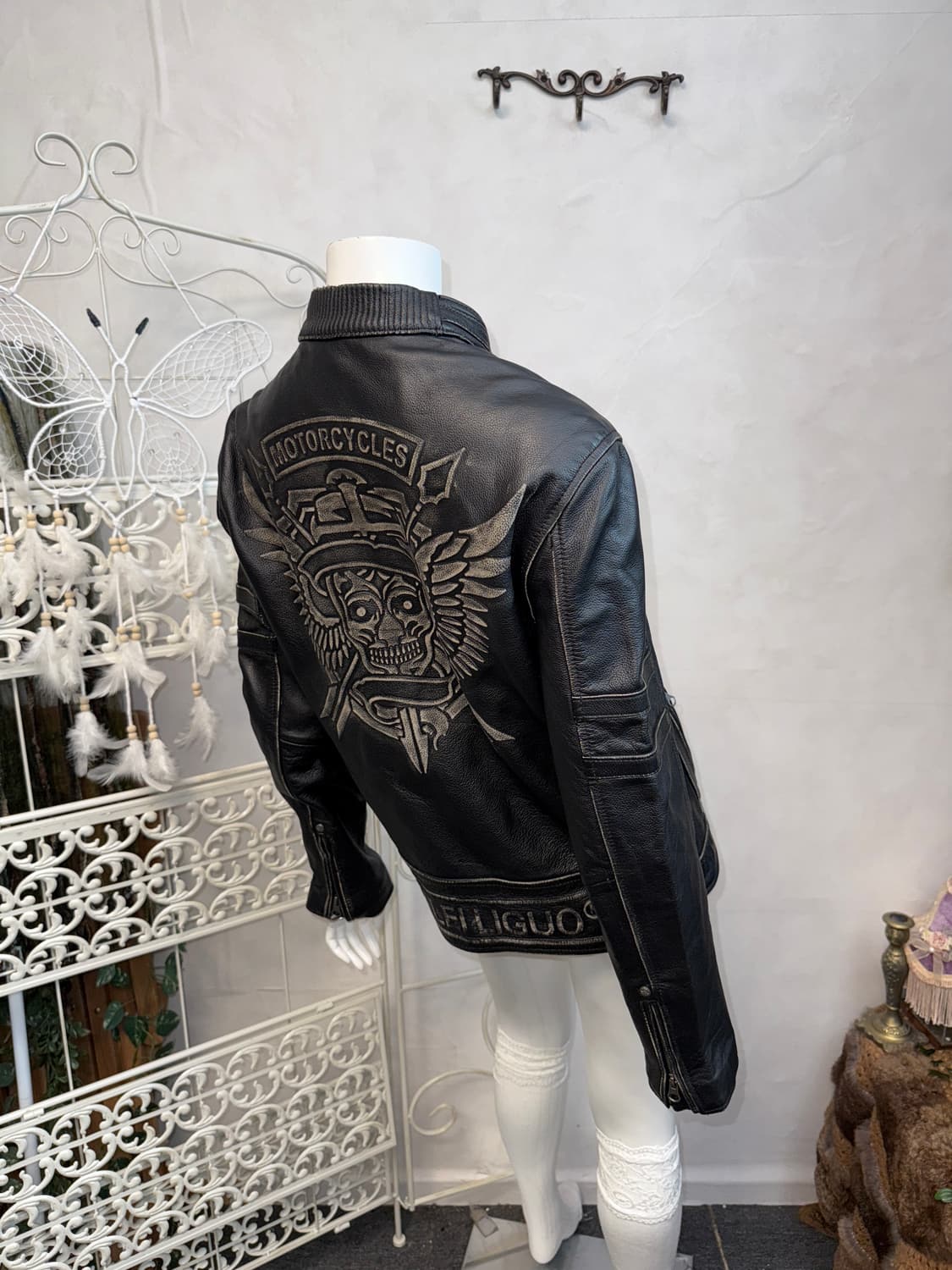 Hualei Liguo cow skin dragon biker jk 상품이미지5