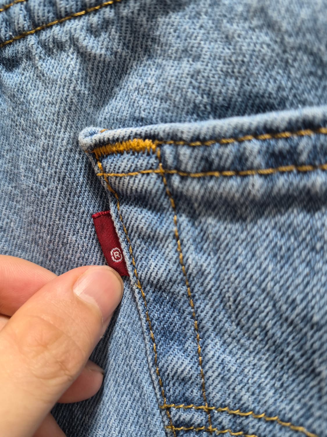 리바이스 501 W34 L32 연청 데님 상품이미지8