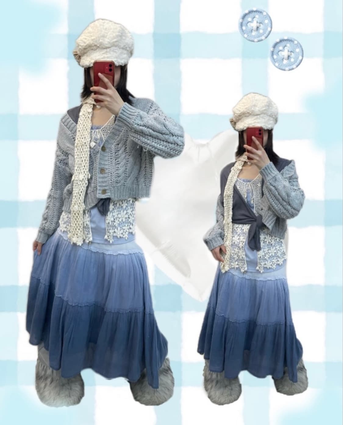Baby blue mori set 상품이미지1