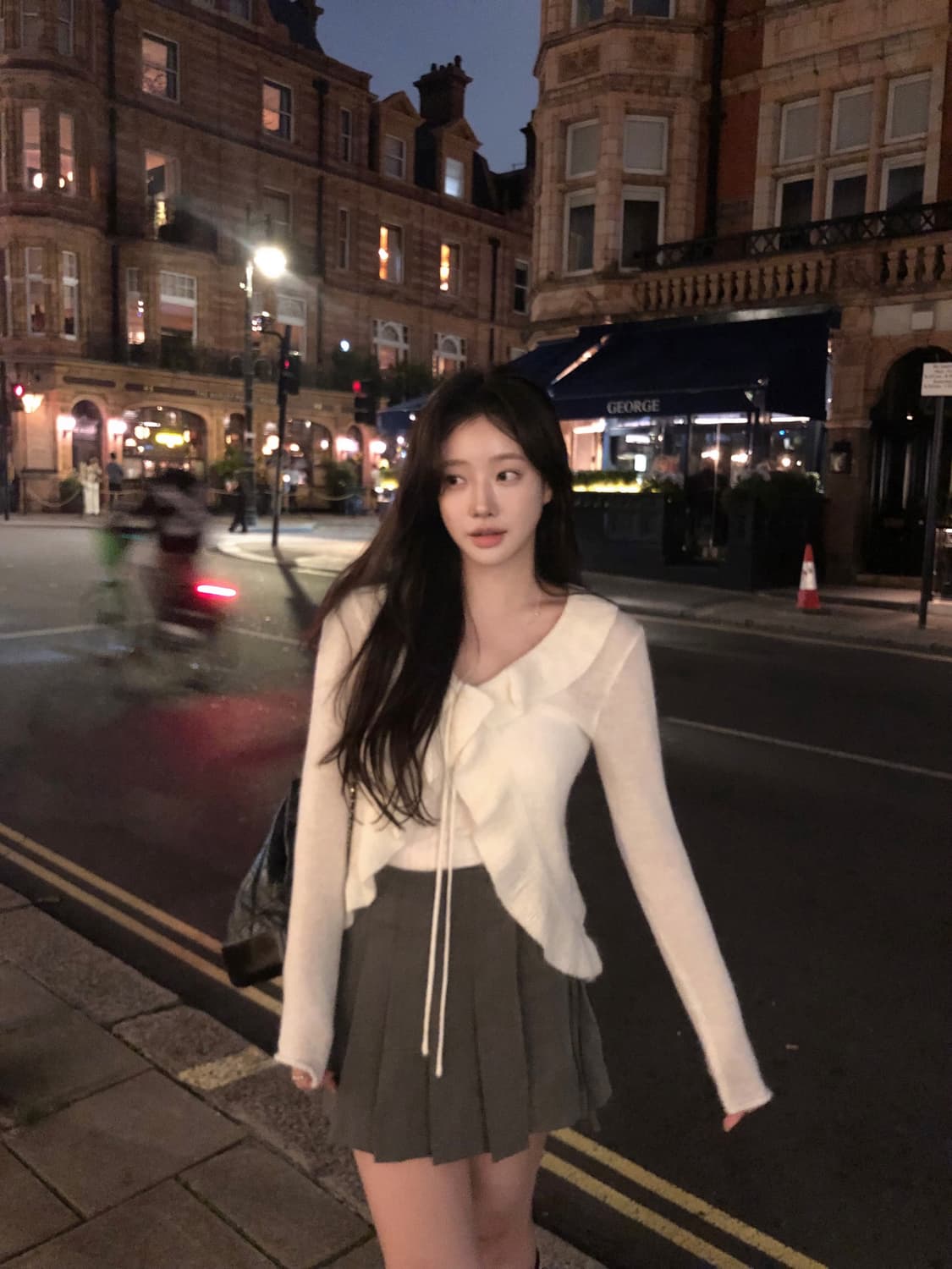 리즈 leeds Senne 러플 가디건(ivory) 상품이미지5