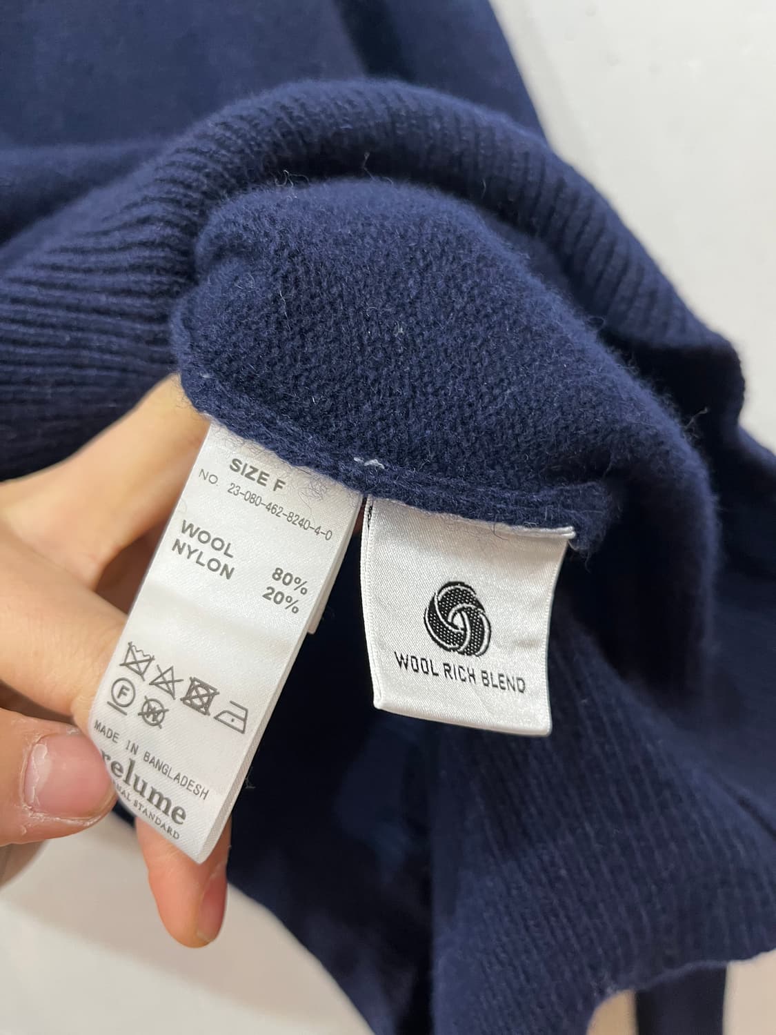 저널스탠다드 해밀턴 램스울 니트 네이비  상품이미지4