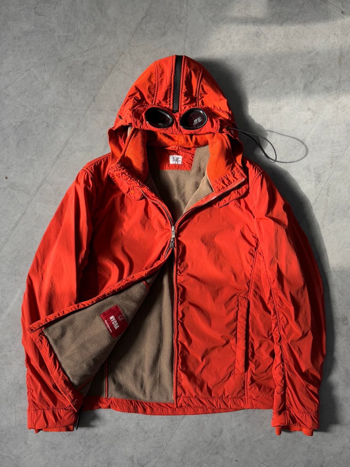 CP 컴퍼니 14AW 나일론 쉘 오렌지 플리스 고글 후드 자켓 상품이미지2