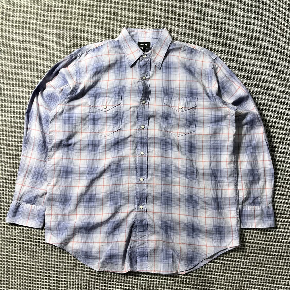 (새상품) BEAMS 체크셔츠(L) 상품이미지1