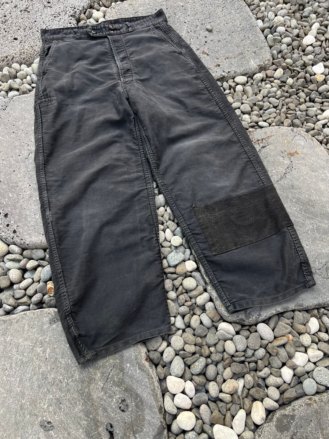 (31인치)OLD EURO BLACK MOLESKIN 블랙몰스킨워크팬츠 상품이미지7