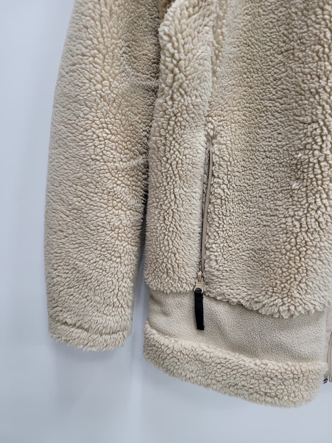 GUESS 21FW 게스 플리스 집업 자켓 / 남 L 아이보리 브라운
 상품이미지5