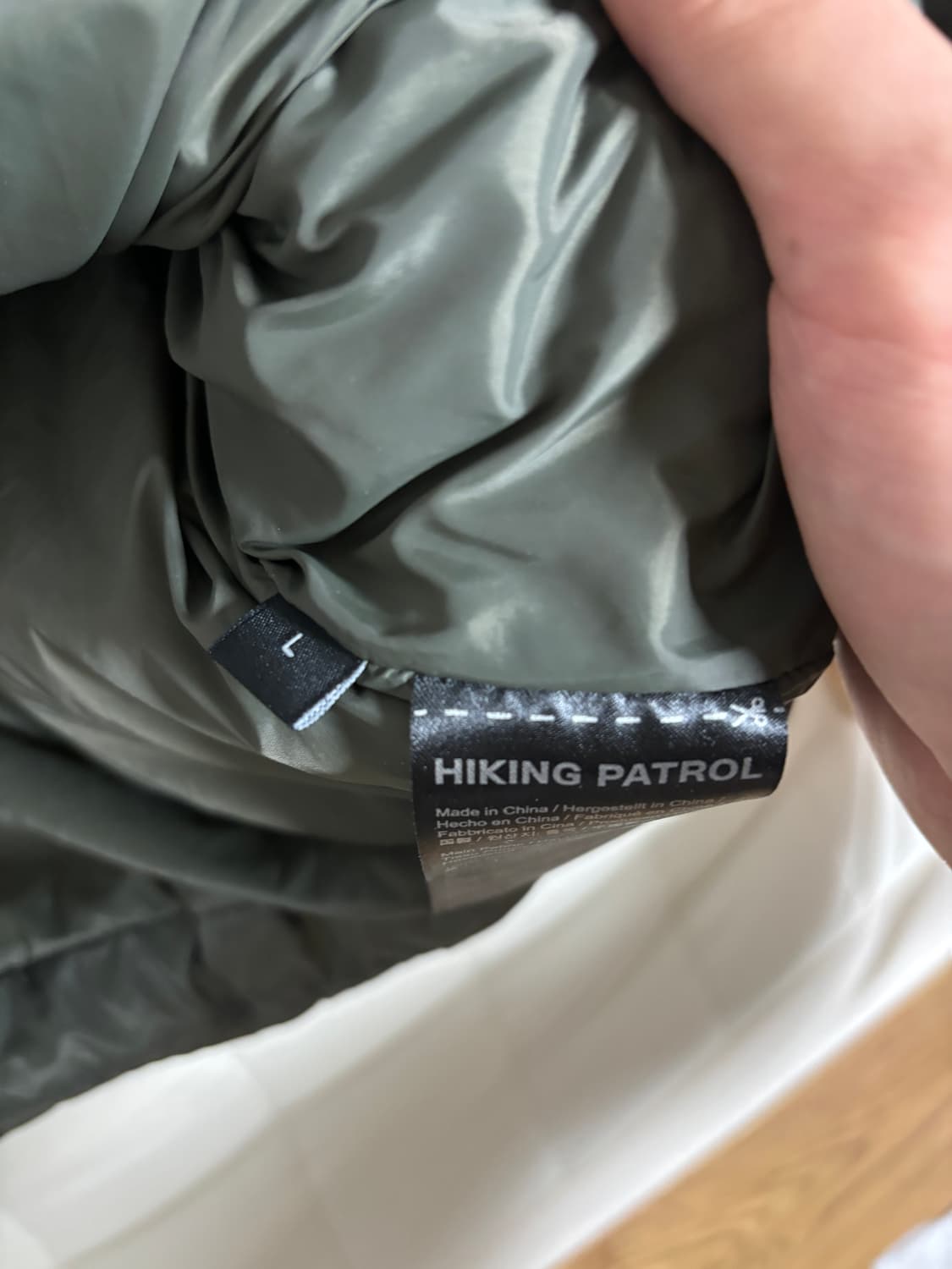 하이킹패트롤 경량패딩 카키 L 상품이미지3