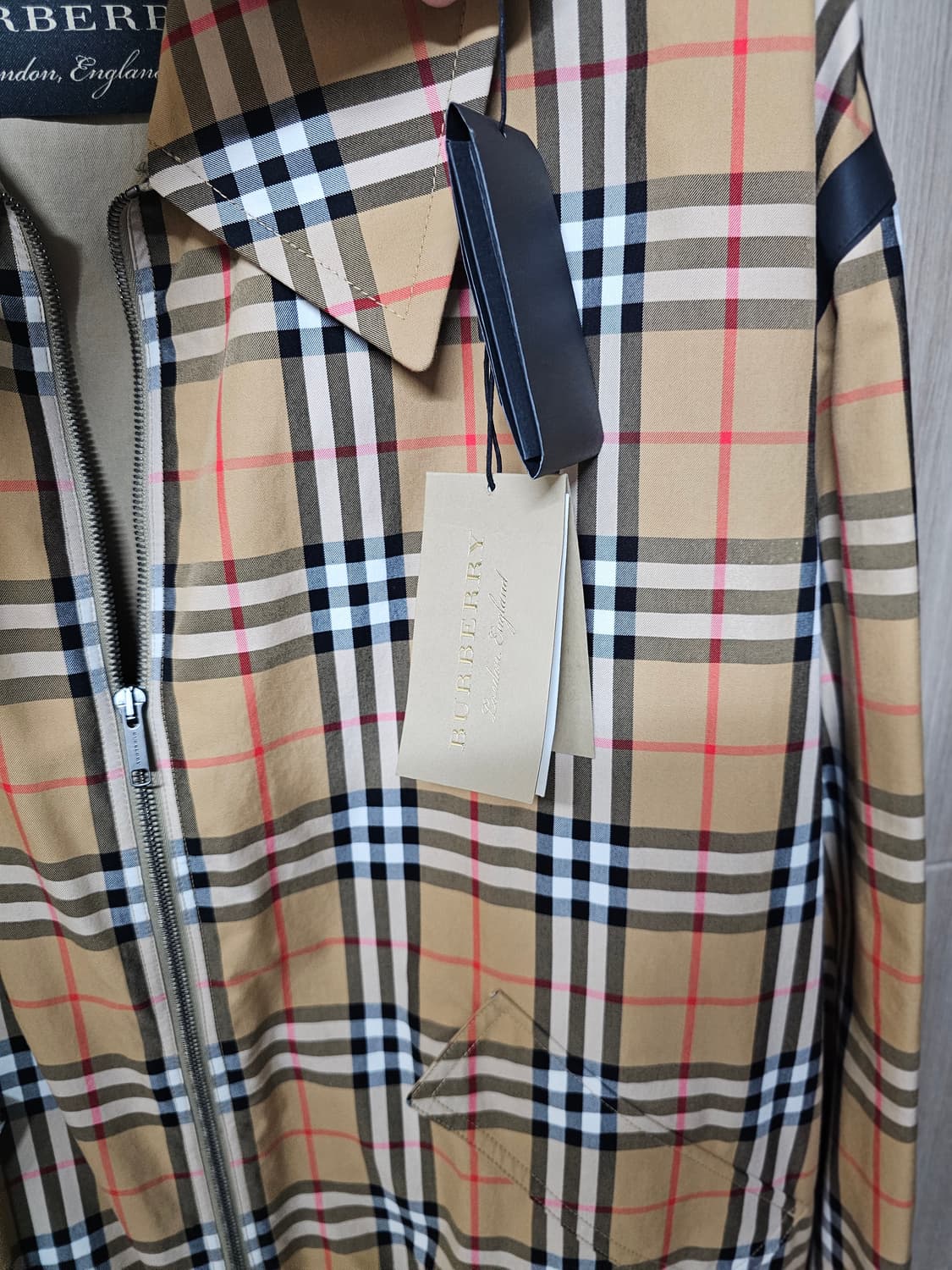 버버리 개버딘 해링턴 자켓 54사이즈 국내 110 노바 체크 상품이미지10