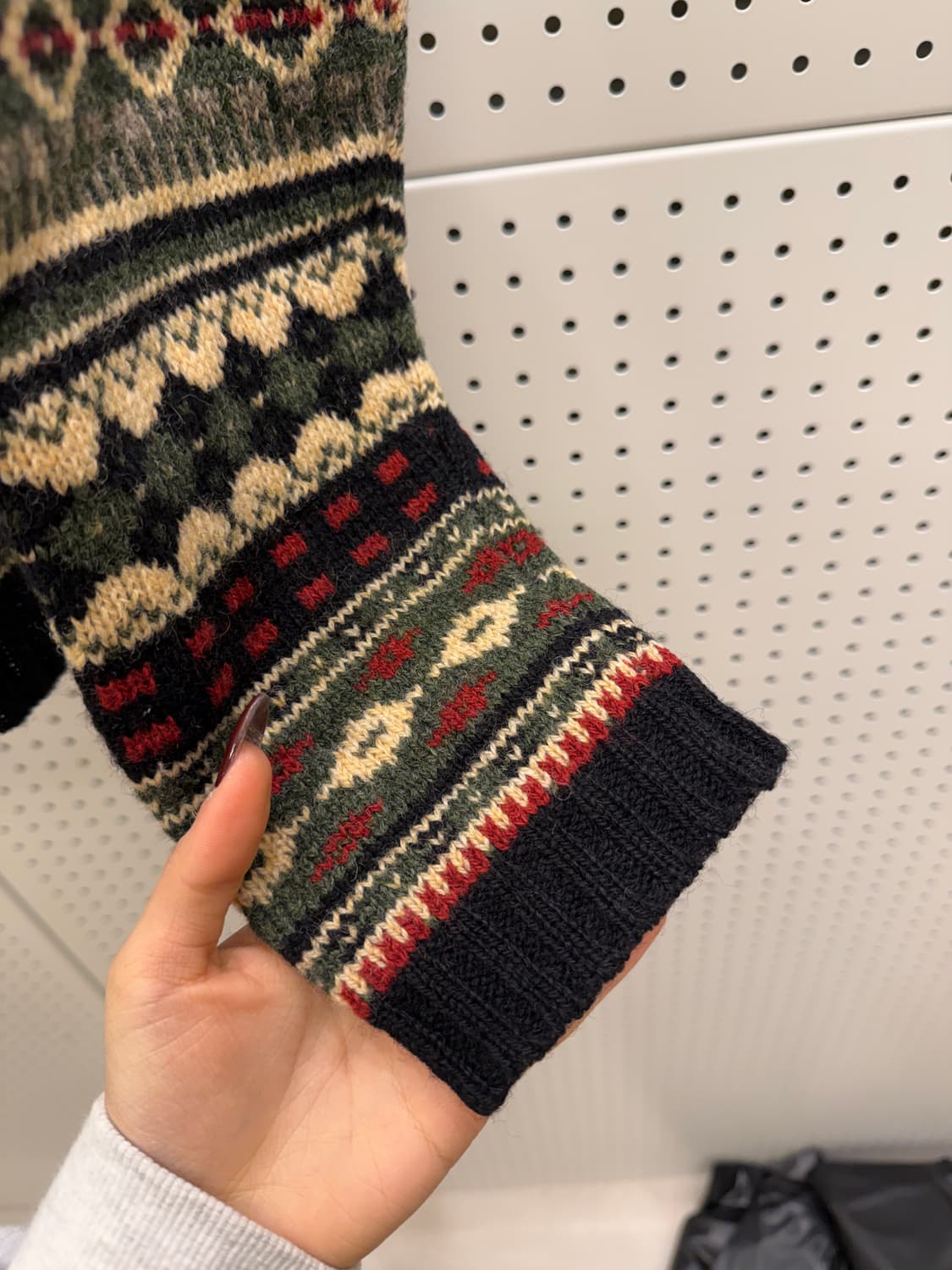 엘엘빈 빈티지 페어아일 패턴 니트 집업 U1339 상품이미지4