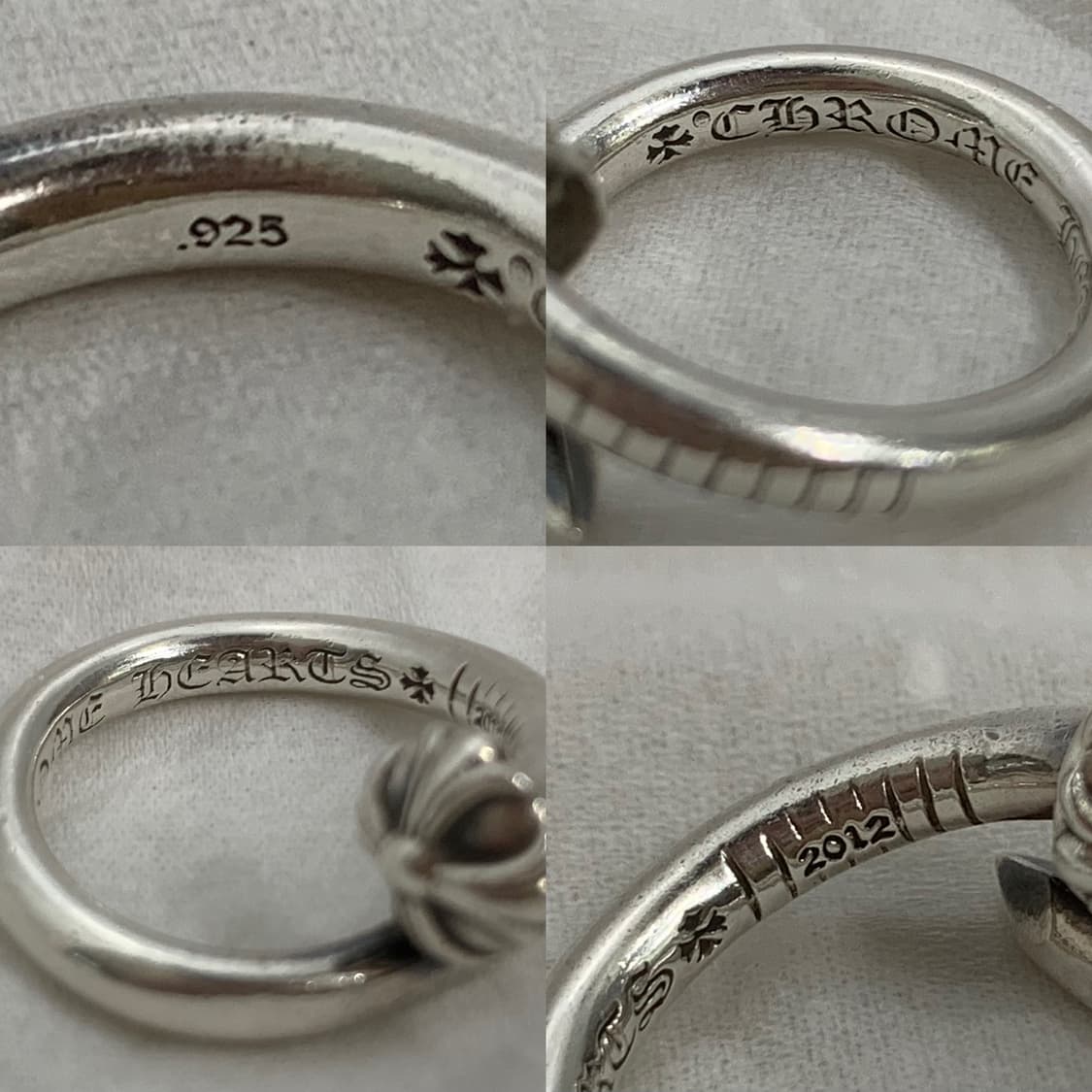 [US 4.5]크롬하츠 크로스볼 네일링 못 반지 상품이미지5