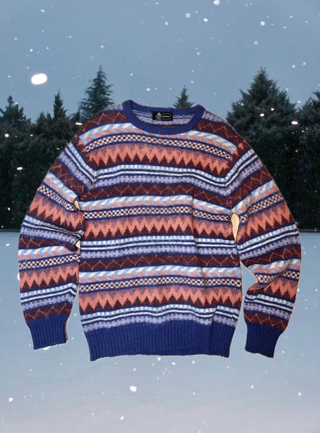 Vintage pattern wool knitwear 상품이미지1