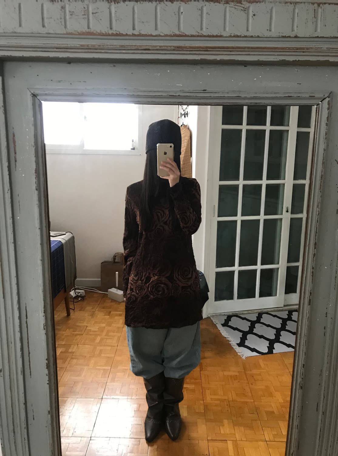 vintage pattern mash top 상품이미지6
